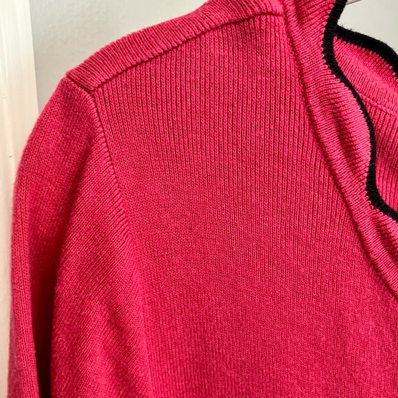 ROZ&ALI Women’s lightweight sweater, Plus Size 3X, like new, fuchsia pink/black - Picture 14 of 15